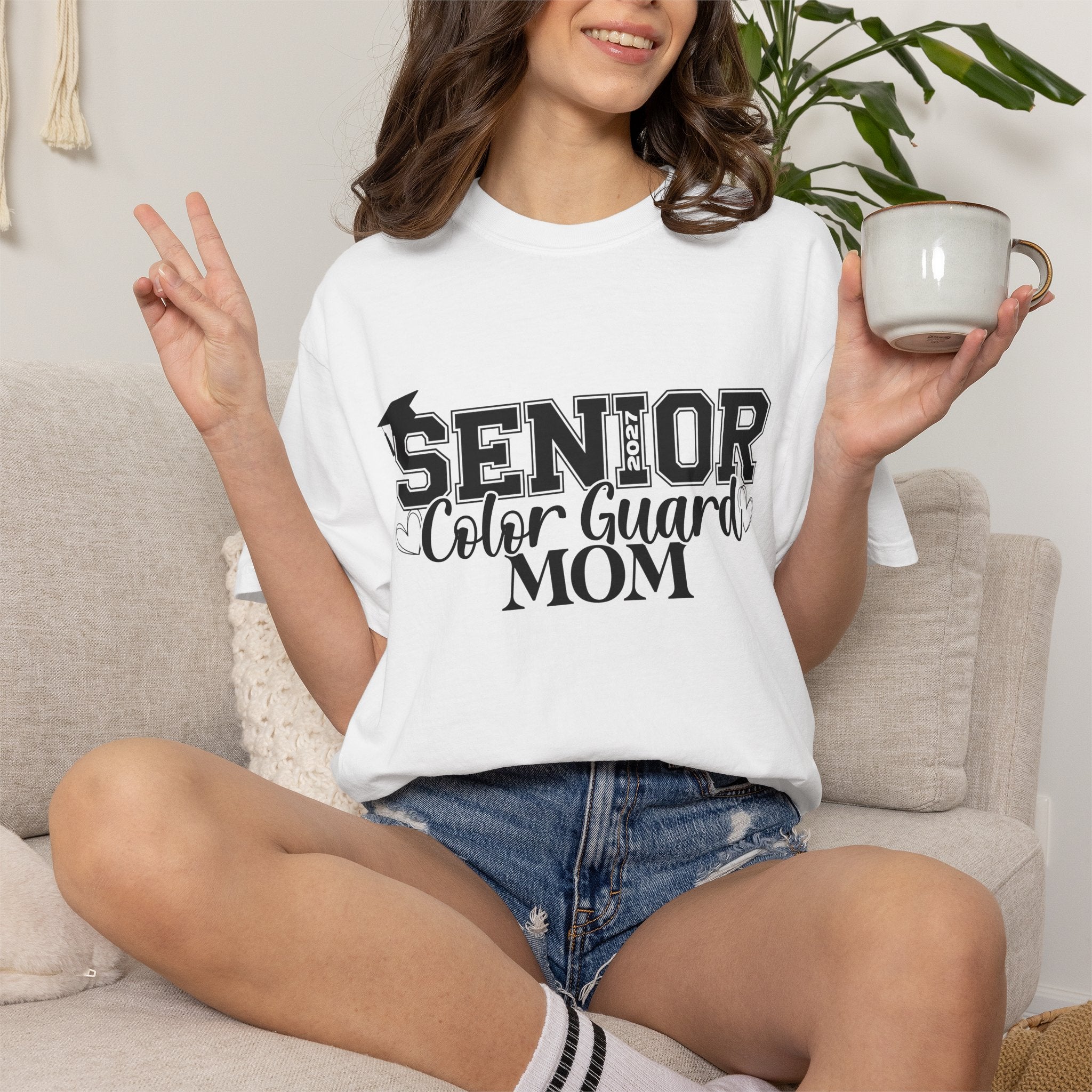 2027 Senior Color Guard Mom Graphic T-Shirt