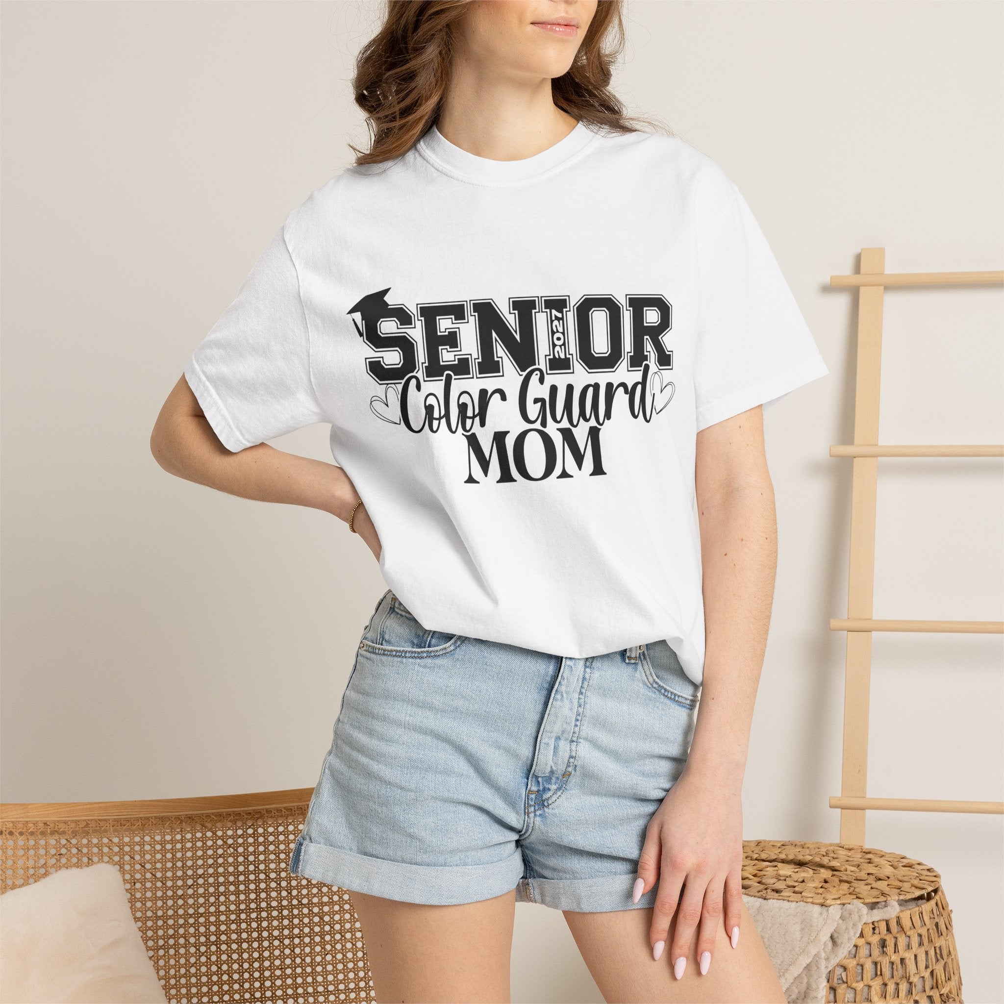 2027 Senior Color Guard Mom Graphic T-Shirt