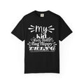 My kid does that flag flippy thing- Funny Color guard T-shirt